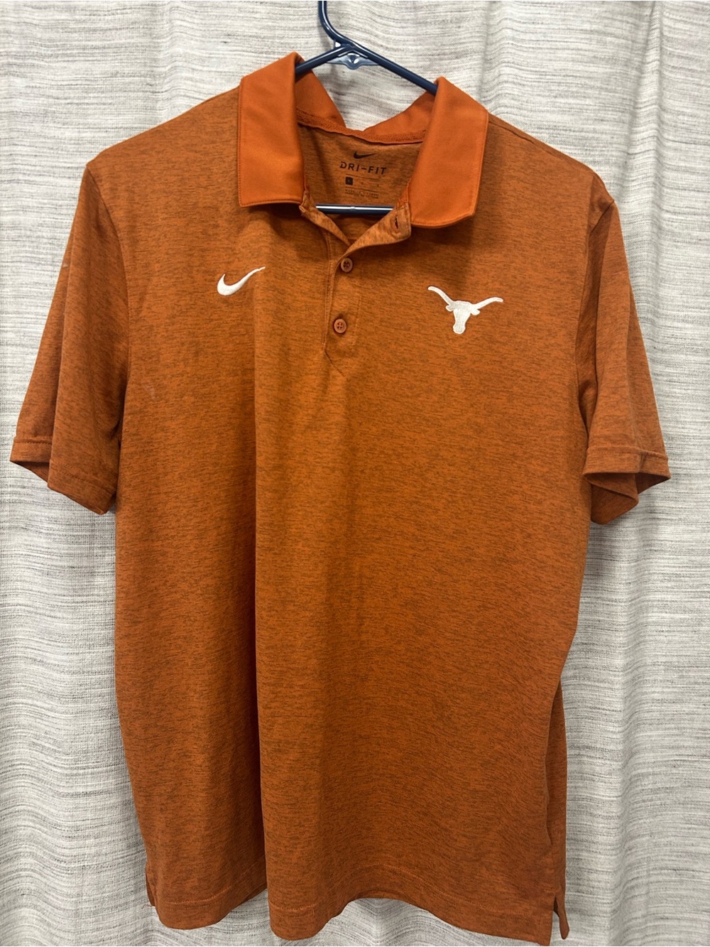 Nike Men's Burnt Orange Texas Longhorns Dri-FIT Polo size large